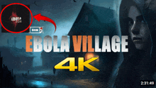 a video of ebola village 4k with a woman in the background