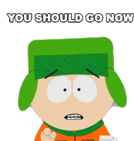 You Should Go Now Kyle Broflovski Sticker - You Should Go Now Kyle Broflovski South Park Stickers