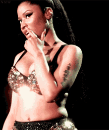 Nicki Minaj Finger Bite GIF