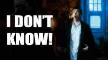 I Dont Know Doctor Who GIF - I Dont Know Doctor Who Idk GIFs
