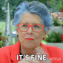 Its Fine Prue Leith GIF - Its Fine Prue Leith The Great British Baking Show Holidays GIFs