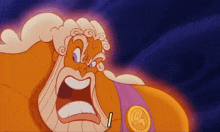 a cartoon character with a beard and a medal around his waist says i