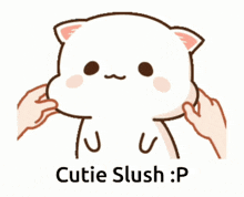 Slush Cute GIF - Slush Cute Cheeks Pull GIFs