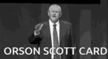 Black And White Orson Scott Card GIF