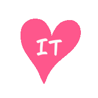 a pink heart with a white arrow in it