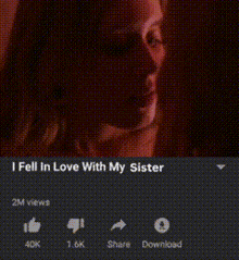 a youtube video that says i fell in love with my sister on it