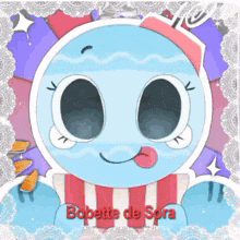 a picture of a cartoon character with the name bobette de sora on the bottom