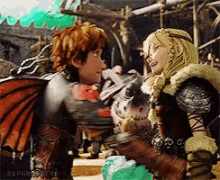 Hiccup Kiss GIF - Hiccup Kiss Astrid GIFs