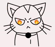 Naasty Cat Angry Fire Eyes GIF