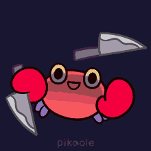 Juggling Knives Crabby Crab GIF - Juggling Knives Crabby Crab Pikaole GIFs