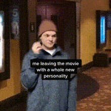 Leaving The Movie With A Whole New Personality Tiktok GIF - Leaving The Movie With A Whole New Personality Leaving The Movie New Personality GIFs