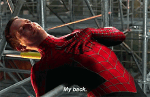 Spider Man My Back GIF - Spider Man My Back Back Pain GIFs