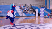 mascots blue dragon shake it off dance what the fit