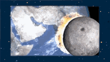 colisao lunar colisao lua terra moon coliding earth moon colision astronomia
