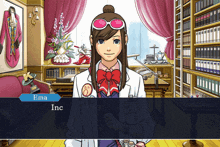 a video game character named ema inc is talking