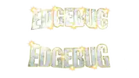 a white background with the words edgebug edgebug in gold letters