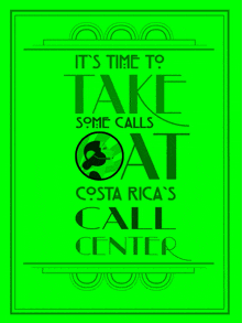 a green poster that says it 's time to take some calls cat