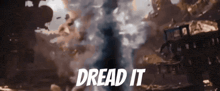 dread it is written in white letters on a black background