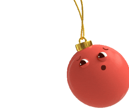 Swinging Ornament Looks Worried Sticker - Christmas Cheer Christmas Tree Christmas Ornaments Stickers