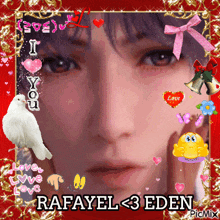a picture of a girl with the name rafayel < 3 eden