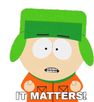 It Matters Kyle Broflovski Sticker - It Matters Kyle Broflovski South Park Stickers