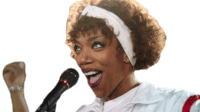 Fist Pump Whitney Houston Sticker - Fist Pump Whitney Houston I Wanna Dance With Somebody Stickers