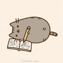 What I Do All Day At Work GIF - Stickers Work Pusheen GIFs