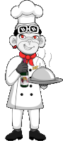 Chef Cooking Sticker - Chef Cooking Wine Stickers