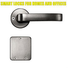 a picture of a smart lock for homes and offices with the words smart locks for homes and offices above it