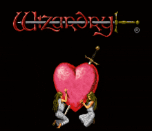 a video game called wizardry with a sword and a heart