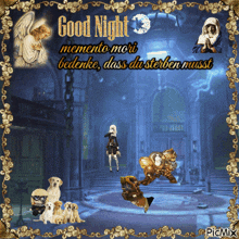 a picture that says good night memento mori bedende dass du sterben musst