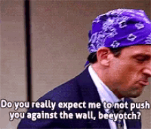 steve carrell prison mike do you really expect me to not puch you