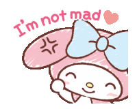 a drawing of my melody with the words i 'm not mad on it