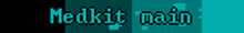 a blurred image of the word medkit main on a blue background