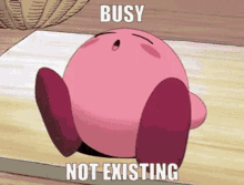 Kirby Busy Not Existing GIF