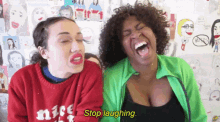 Stop Laughing GIF - Miranda Sings Glo Zell Laugh GIFs