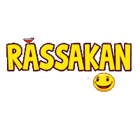 a logo for rassakan with a yellow smiley face