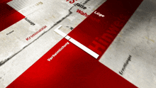 the word kriminalitat is on a red and white item