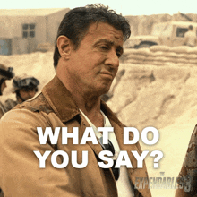What Do You Say Barney Ross GIF - What Do You Say Barney Ross Sylvester Stallone GIFs