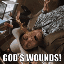 Gods Wounds Anchorman GIF - Gods Wounds Anchorman Will Ferrell GIFs