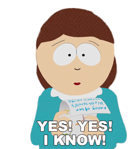 Yes Yes I Know Liane Cartman Sticker - Yes Yes I Know Liane Cartman South Park Stickers
