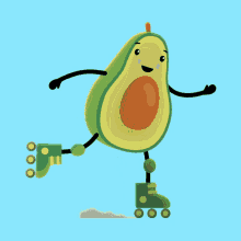 Roller Cute GIF - Roller Cute Avocado GIFs