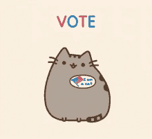 Vote Cat GIF - Vote Cat Pusheen GIFs