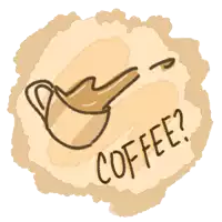 a drawing of a teapot with the words coffee written on it