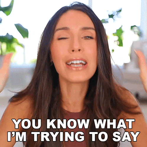a woman says 