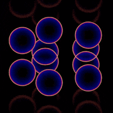 the number 33 is made up of purple circles