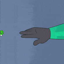 a cartoon drawing of a panda wearing a green lantern with the letter b on his chest