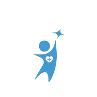 the word novidade is on a white background with a blue figure
