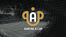 an advertisement for the america cup shows a stadium full of people