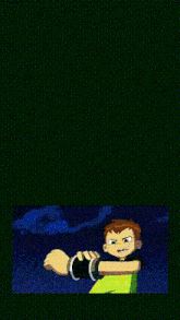 a green screen with a cartoon character and the word reboot
